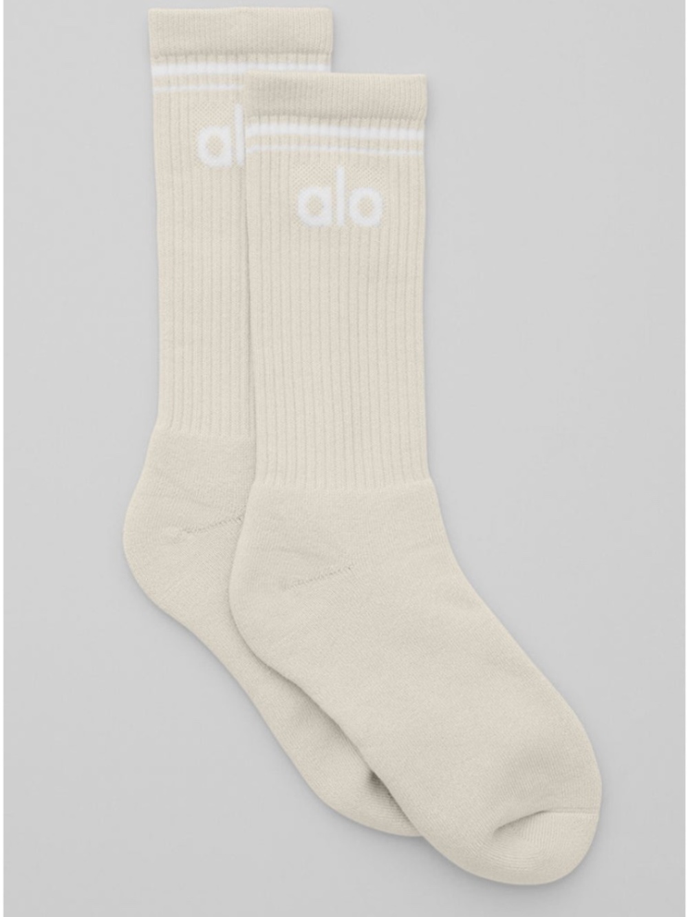 NWT Alo Yoga Throwback Socks Bone White Size Small S